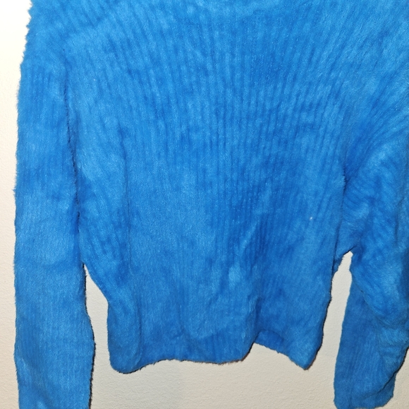 Zara Womans Blue Button Up Cropped Cardigan Size M - Picture 11 of 11